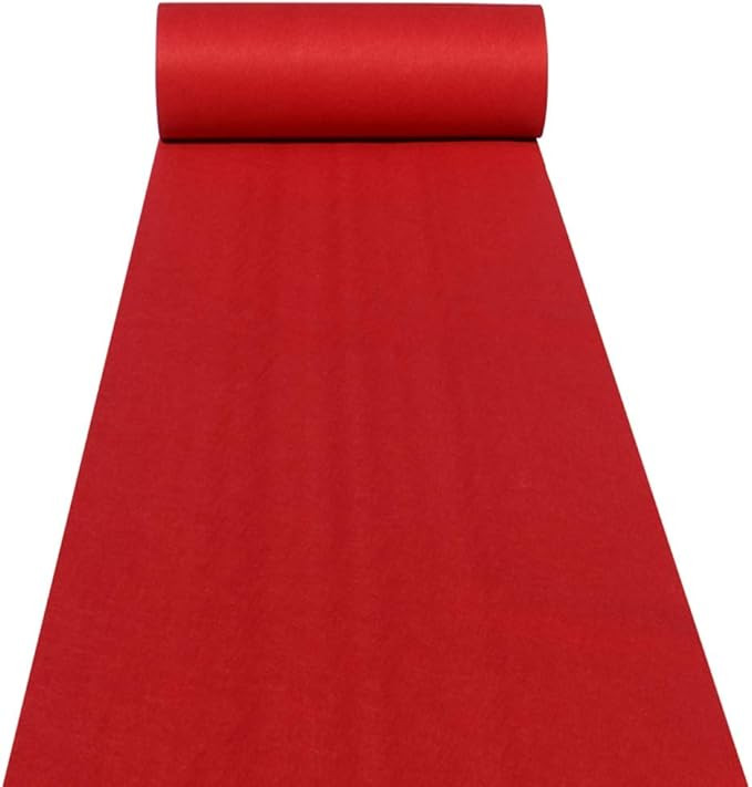 Aisle Runners Wedding Accessories 2mm Red Aisle Runner Carpet Rugs for Step and Repeat Display, C... | Amazon (US)