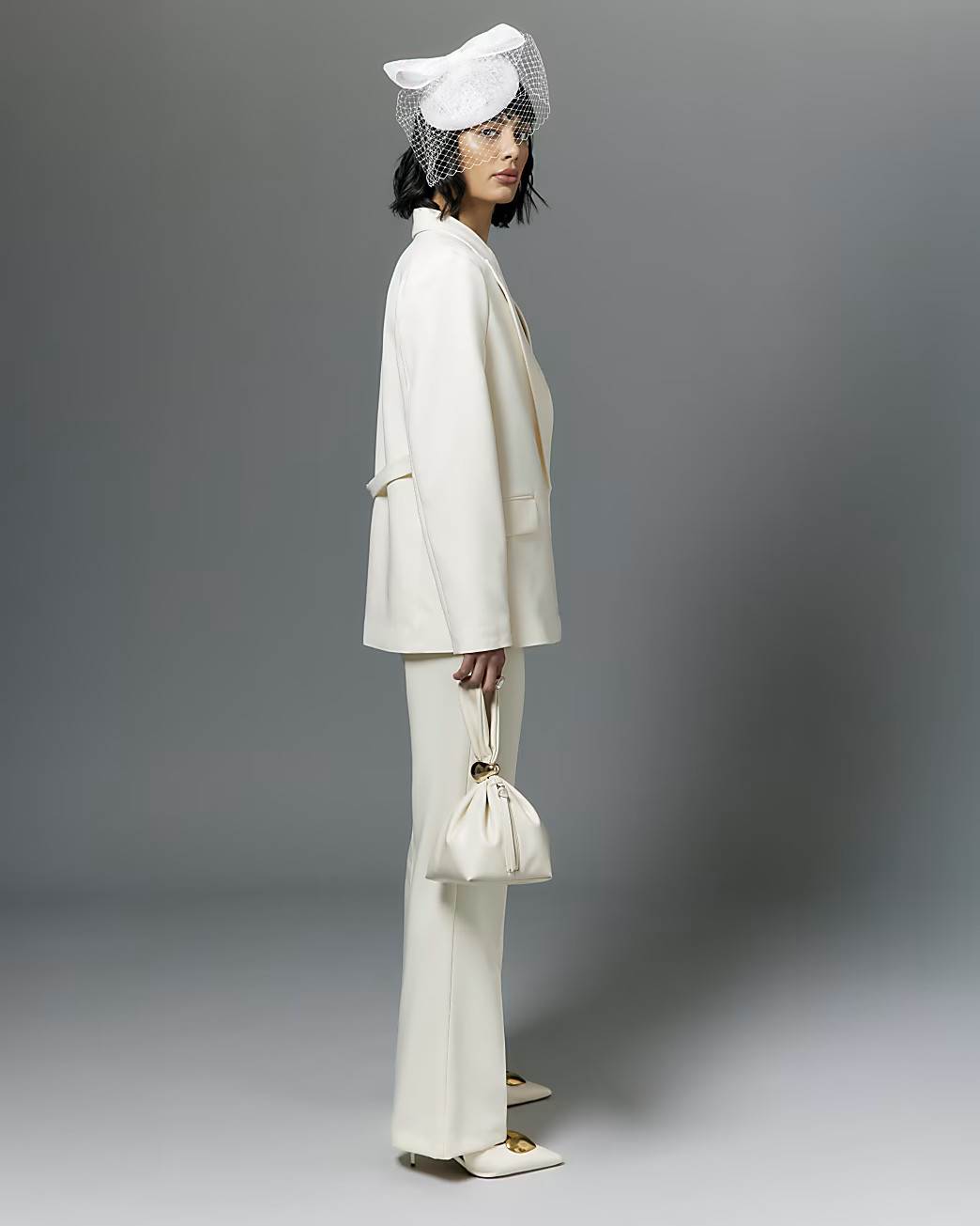 Cream Oversized Blazer | River Island UK & IE