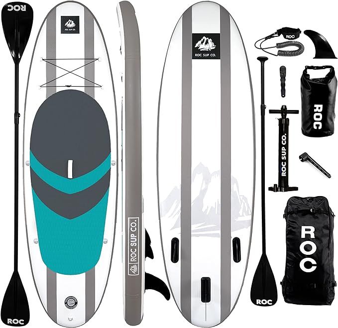 Roc Inflatable Stand Up Paddle Boards with Premium SUP Paddle Board Accessories, Wide Stable Desi... | Amazon (US)
