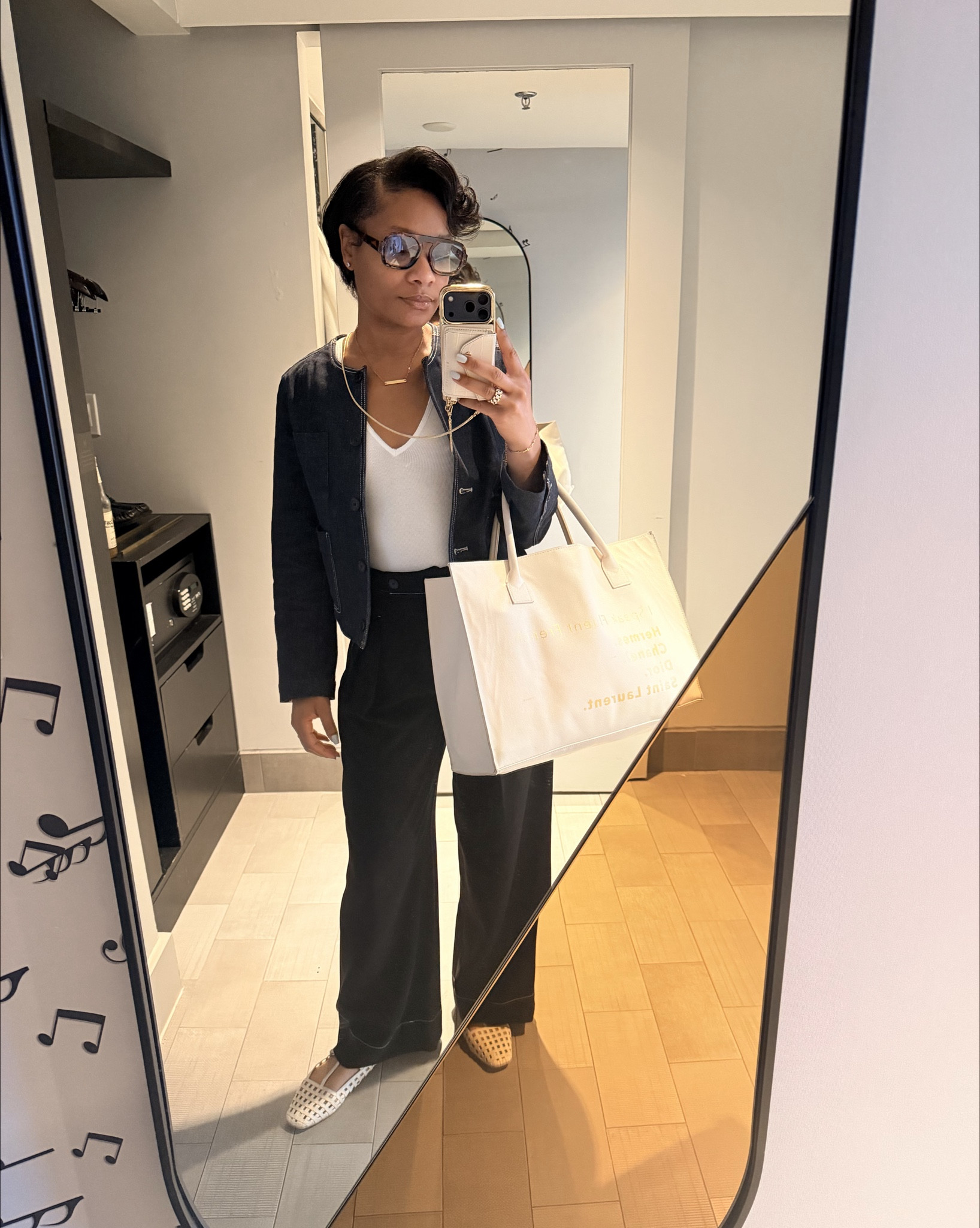 This denim jacket has been getting a lot of wears. As well as these trousers. I love pieces I can dress up or down. 

I’m wearing a 4 in the jacket and a size 2 in the pants. The pants run large and will need to be hemmed if you’re 5’5” or below. 

#LTKMothersDay #LTKootd #LTKgrwm