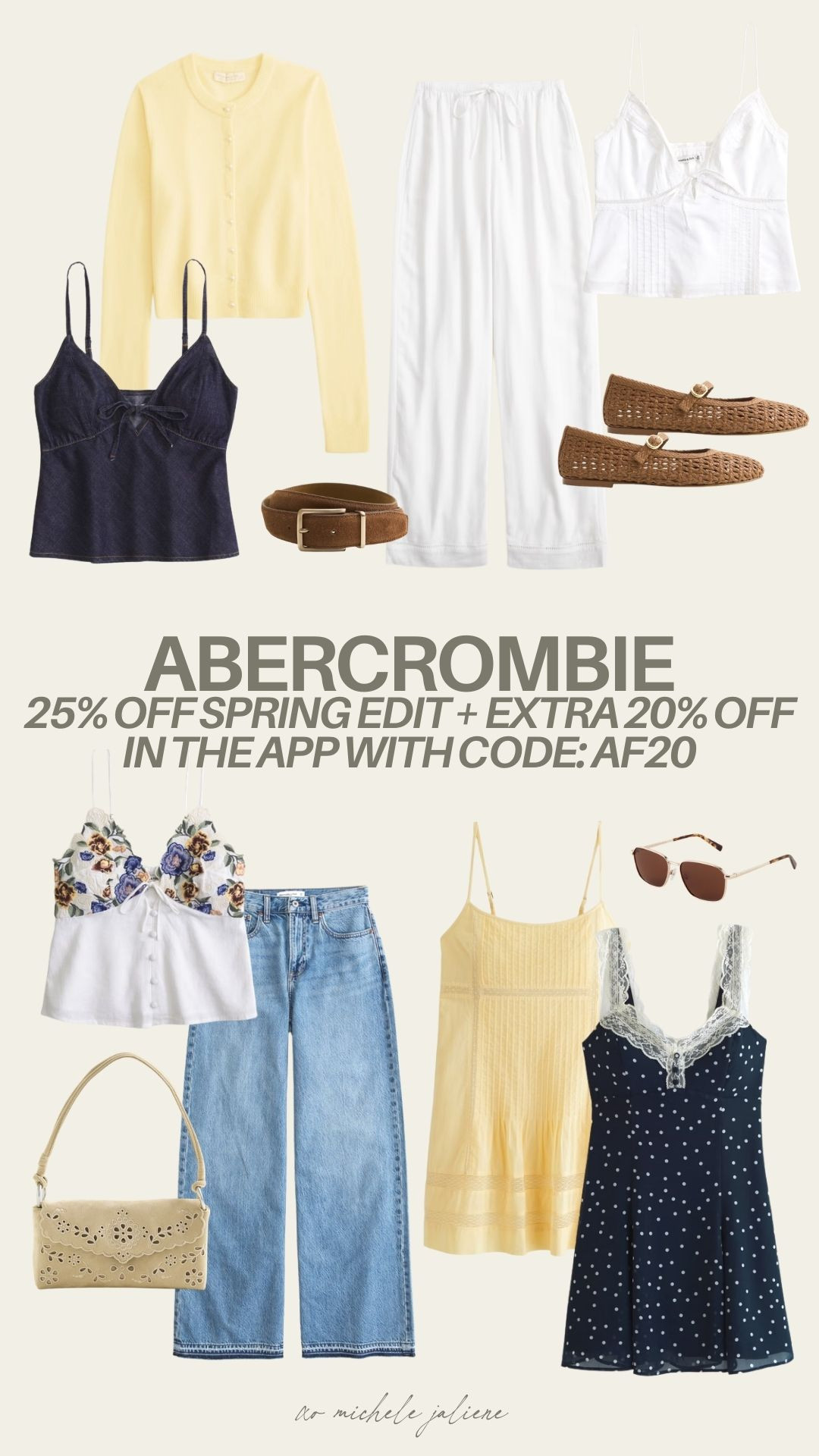 25% off the spring edit + 20% off in the abercrombie app with code: AF20 💛

new arrivals, spring fashion, finds under 100, denim, casual outfit, watchnow, mini dress, michele jaliene 

 #LTKootd #LTKSeasonal #LTKSaleAlert