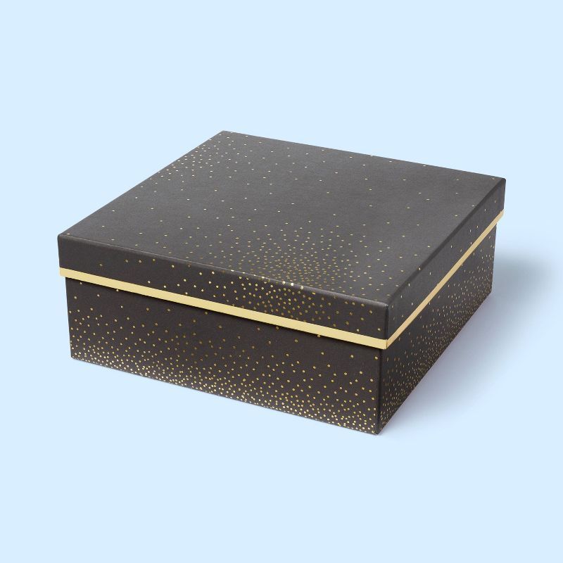 Square Foil Dotted Box Black - Spritz™ | Target