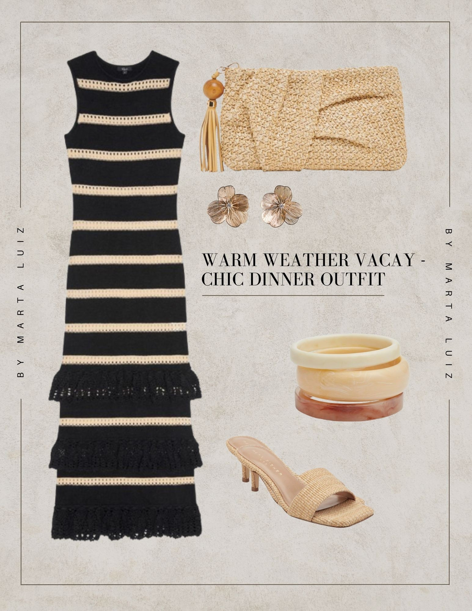 Neutral & Chic Vacation Outfit 
Dinner vacation Outfit 
A beautiful and elevated dress for a beach vacation. You can wear for dinner and as a cover up dress during the day. 

#LTKSeasonal #LTKTravel #LTKSaleAlert