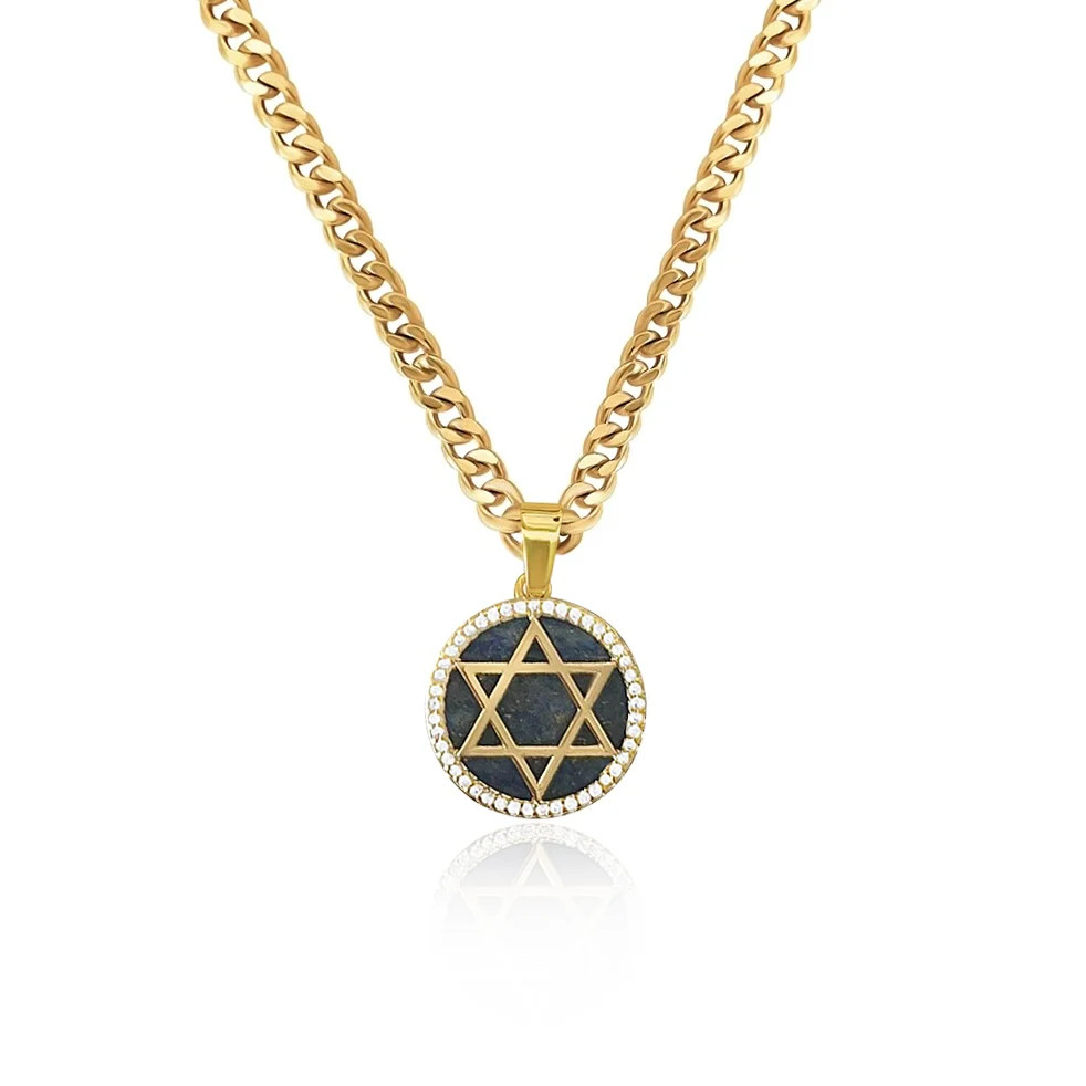 Gemstone Star of David Necklace - Gold Filled | YUMIYU