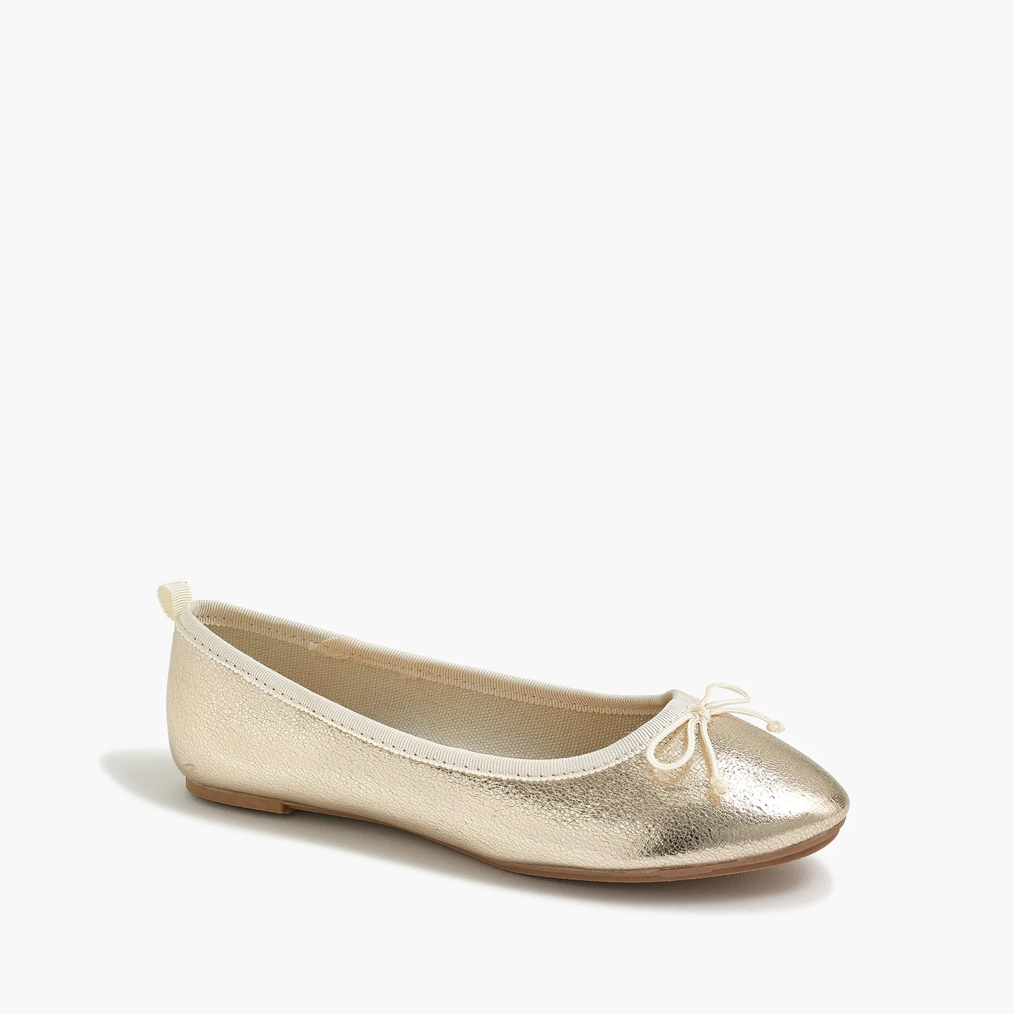 Girls' metallic gold ballet flats | J.Crew Factory