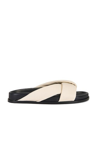 Emme Parsons Folded Slide in Ivory Nappa - Ivory. Size 37 (also in 35, 36, 38, 39, 40, 41). | FWRD 