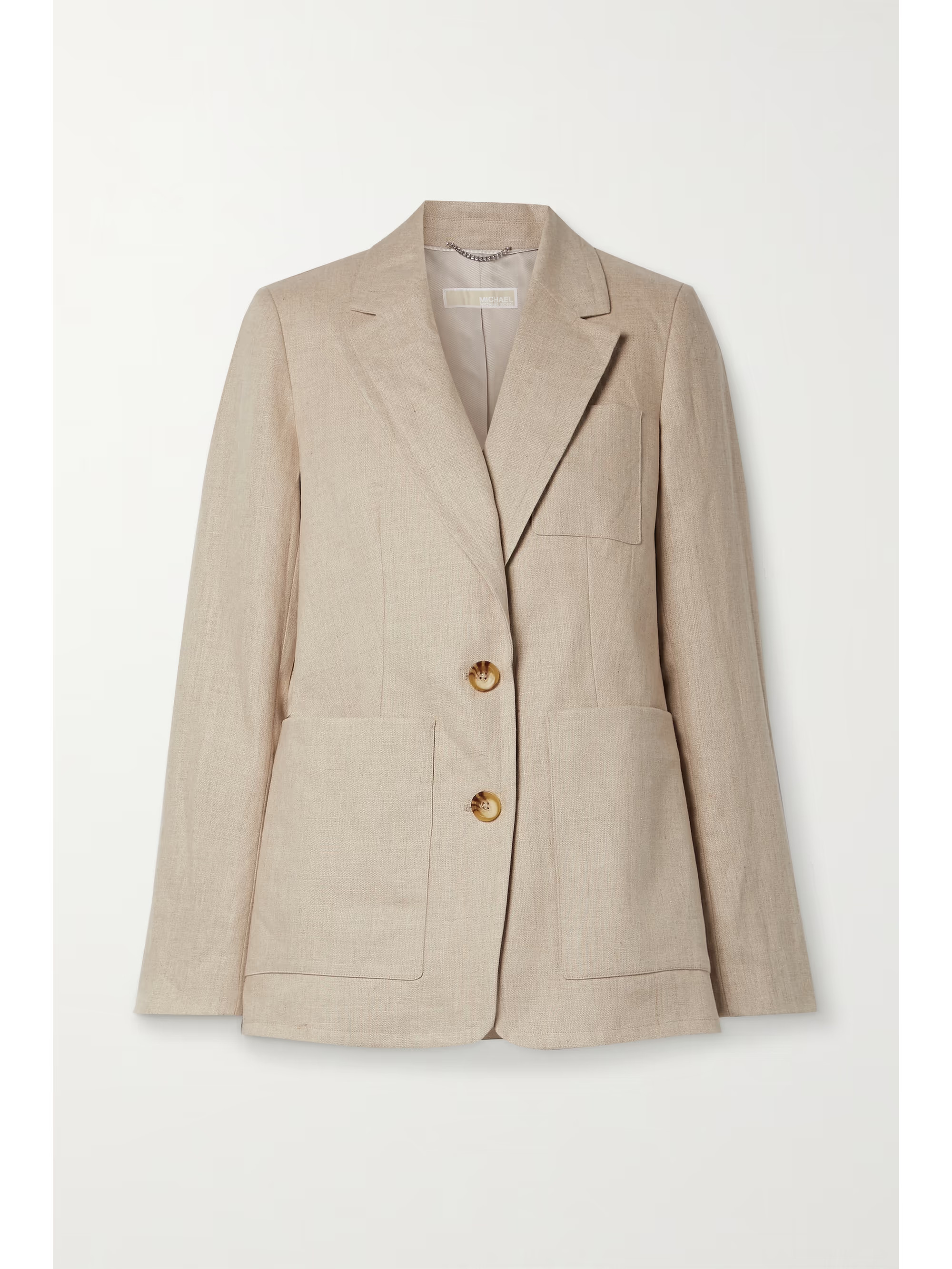 Beige Linen blazer | MICHAEL MICHAEL KORS | NET-A-PORTER | NET-A-PORTER (US)