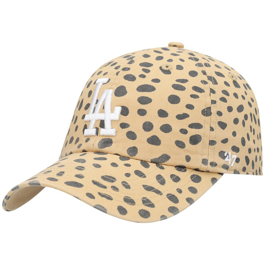 Women's Los Angeles Dodgers '47 Tan Cheetah Clean Up Adjustable Hat | MLB Shop