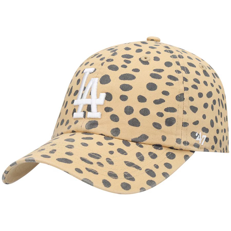 Women's Los Angeles Dodgers '47 Tan Cheetah Clean Up Adjustable Hat | MLB Shop