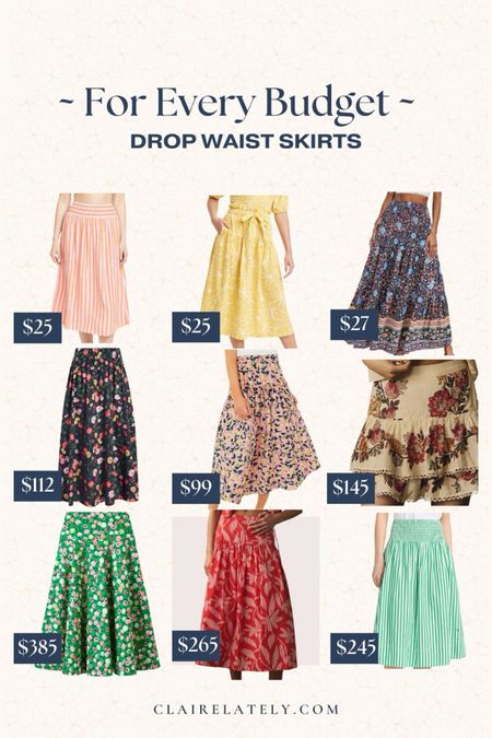 On trend Drop waist skirts for every  budget. Which is your favorite??? Over on CLAIRELATELY.com I’m sharing 6 ways to style them with pieces you might already have in your closet. 

Easter, spring, work, weekend outfit idea, casual, yellow, target Amazon find, Anthropologie, hutch, rhode 

#LTKfindsunder50 #LTKSeasonal #LTKstyletip