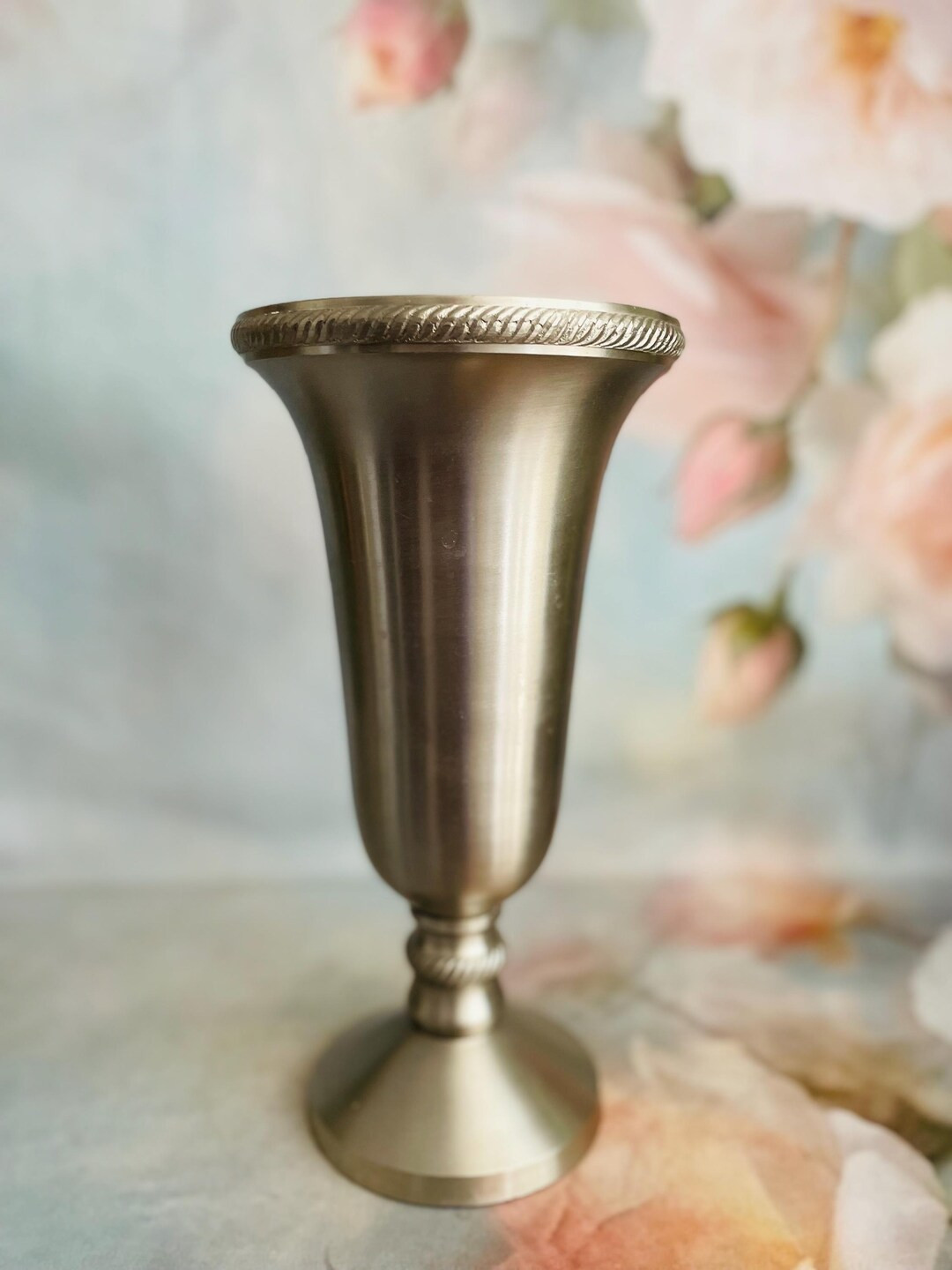 Neoclassical Urn Vase Silver Plated Large Decorative Centerpiece Entryway Vase - Etsy | Etsy (US)