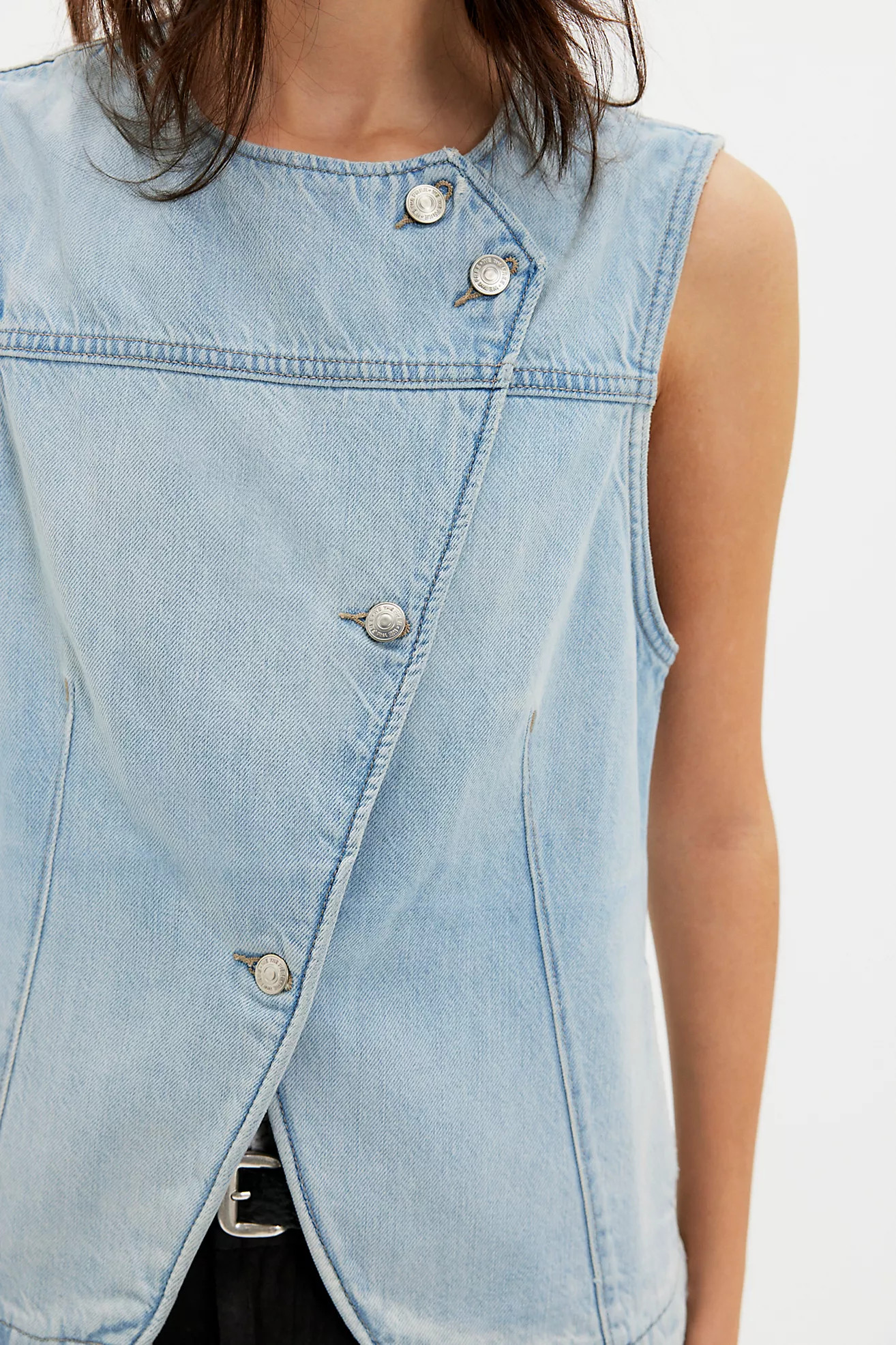 We The Free Maris Denim Vest | Free People (Global - UK&FR Excluded)