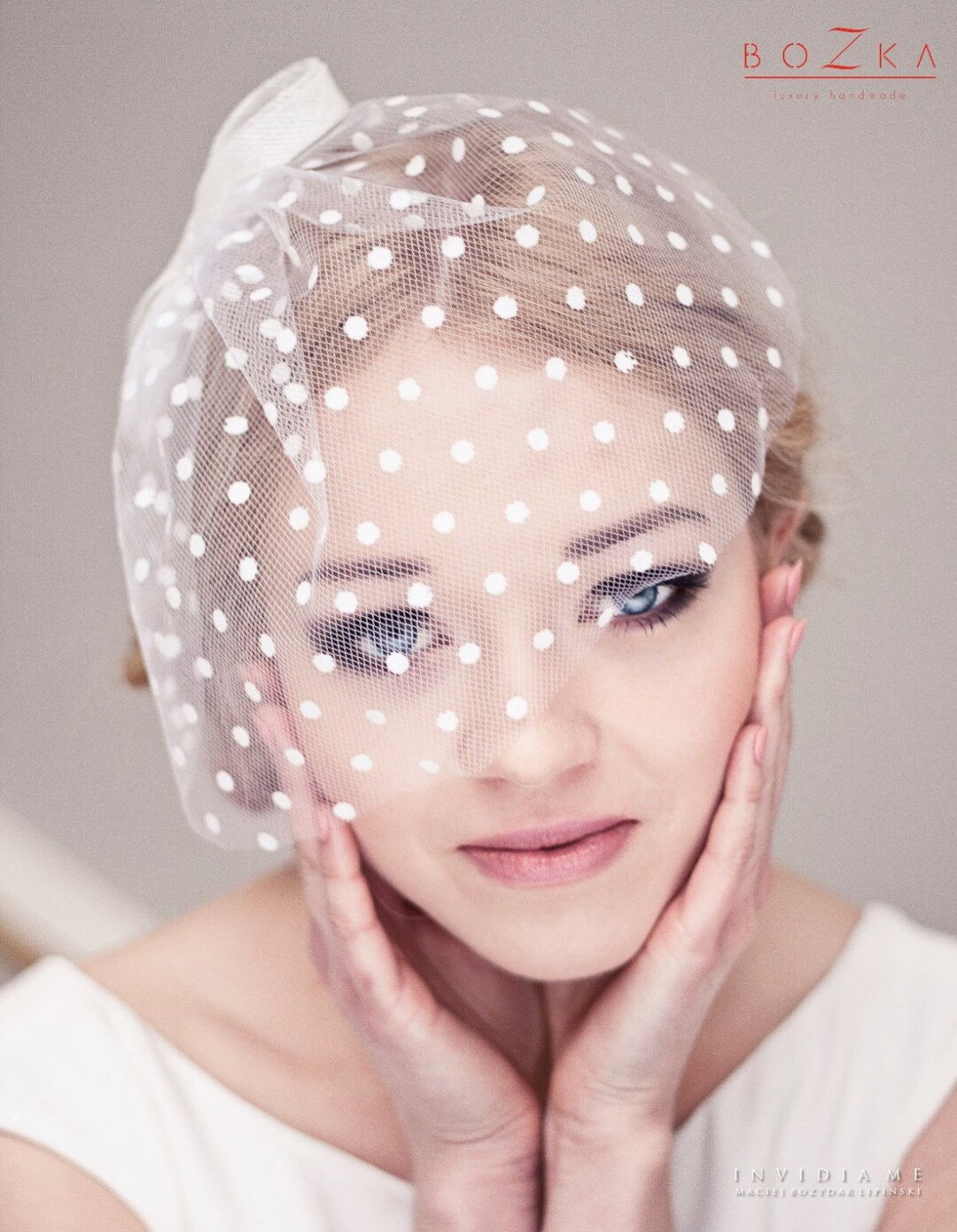 Gepunkteter Schleier mit kleiner Schleife, kurzer Schleier, Polka Dots - Etsy.de | Etsy (US)