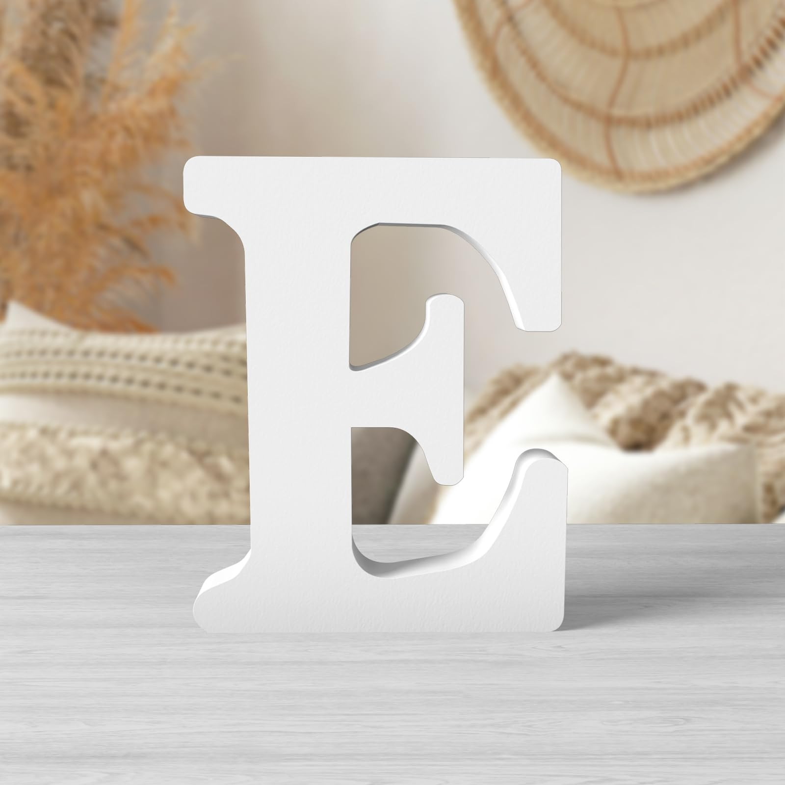 6 Inch White Wooden Letters Unfinished Wood Letters for Crafts Blank DIY Crafts for Adults Painta... | Amazon (US)