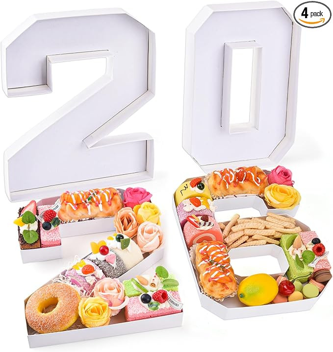 2026 Set Cardboard Number for Charcuterie 10.2'' Fillable Tray Charcuterie Paper Box for Graduati... | Amazon (US)