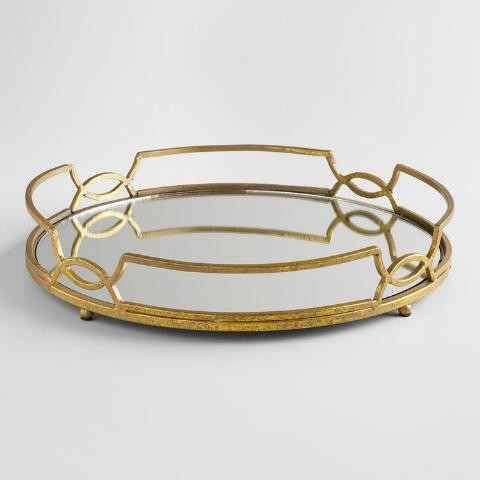 Gold Mirrored Tabletop Tray | World Market