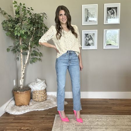 Lace top is gorgeous! 🤩

Casual date night, night out, casual work wear, spring outfit, summer outfit

#LTKFindsUnder50 #LTKSeasonal #LTKWorkwear