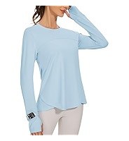 Blingfit Women's Workout Tops Long Sleeve Running Hiking Athletic Gym Shirts Lightweight UPF50+ U... | Amazon (US)