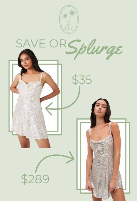 Dupe for love and lemons sequin cowl neck mini dress for under $50  

#LTKfindsunder50