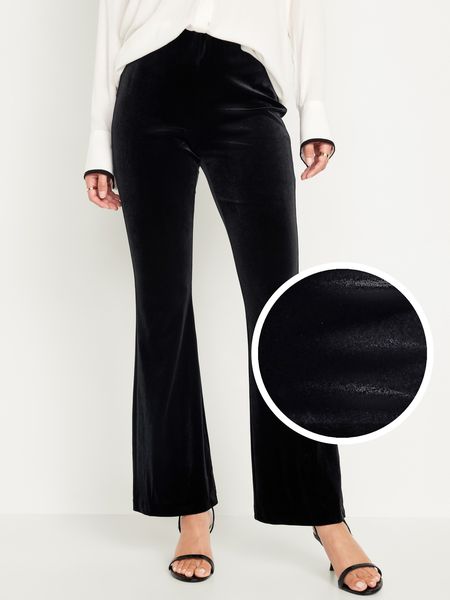 High-Waisted Velvet Flare Pants for Women | Old Navy (US)