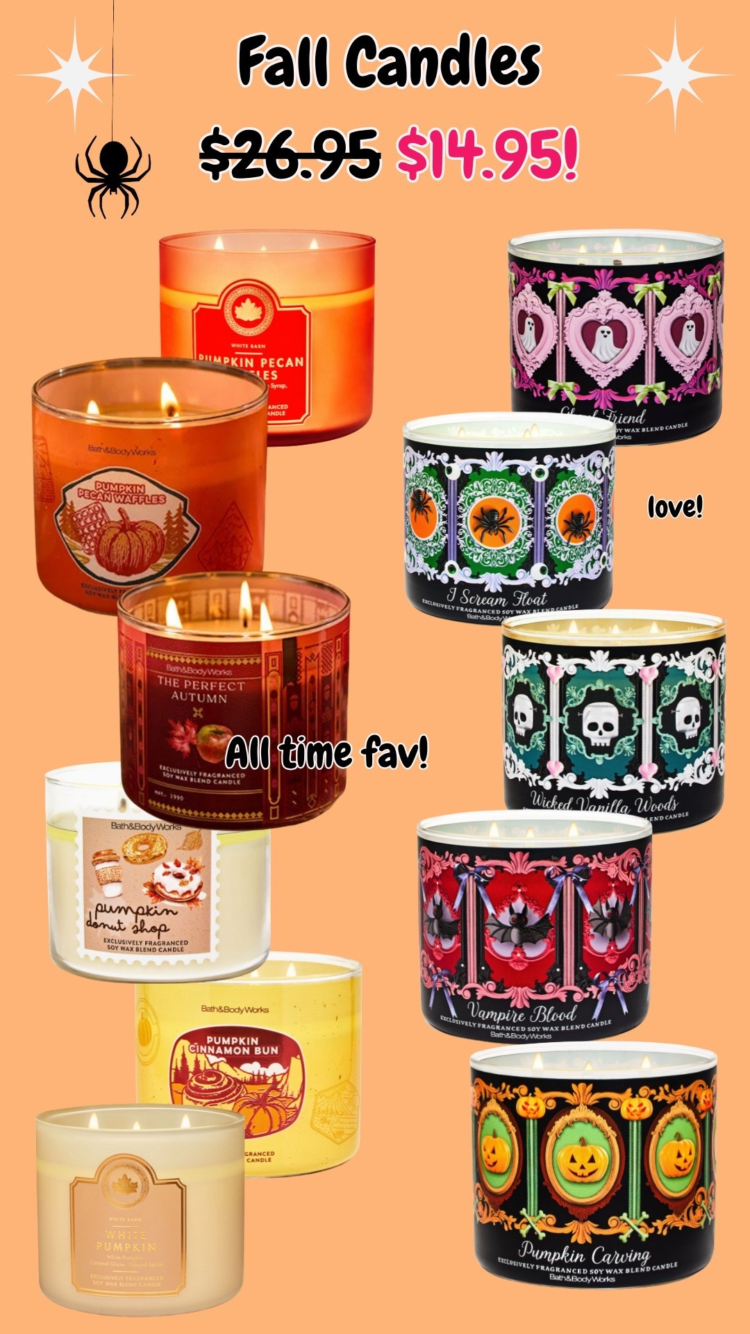 Candle sale!!! Best smelling Fall scents all on sale. Love the new Halloween designs!! But the perfect autumn candle is always my favorite. Great time to stock up for the season!



#LTKFindsUnder50 #LTKHome #LTKSeasonal