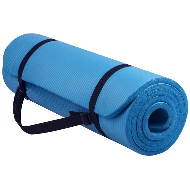 Everyday Essentials All-Purpose 1/2-Inch High Density Foam Exercise Yoga Mat Anti-Tear with Carry... | Walmart (US)