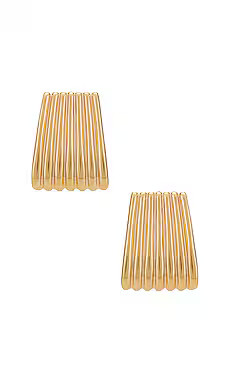 Heaven Mayhem Ribbed Earrings in Gold from Revolve.com | Revolve Clothing (Global)