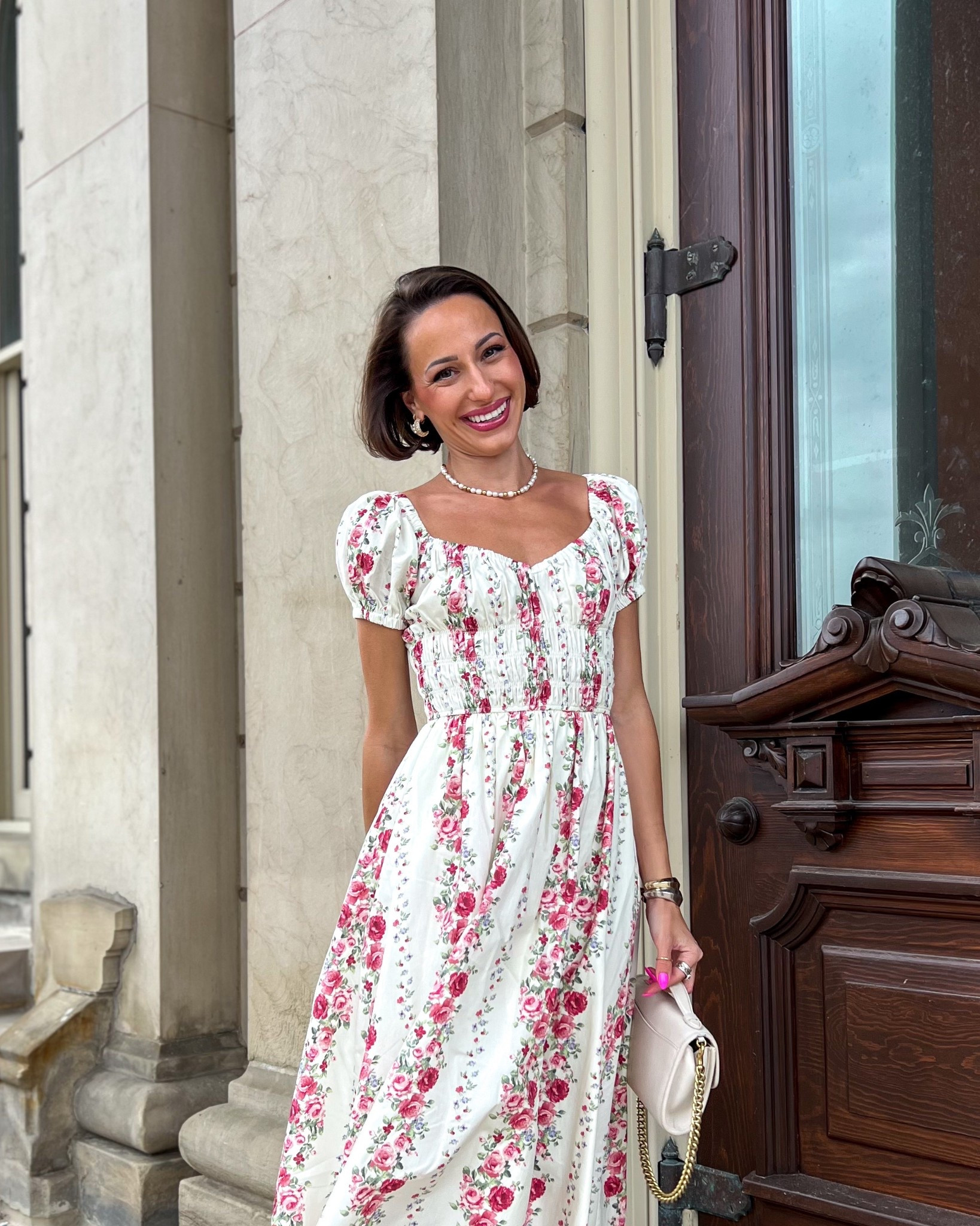 Floral midi dress runs tts (wearing an xs)

#LTKSaleAlert #LTKPetite #LTKSeasonal