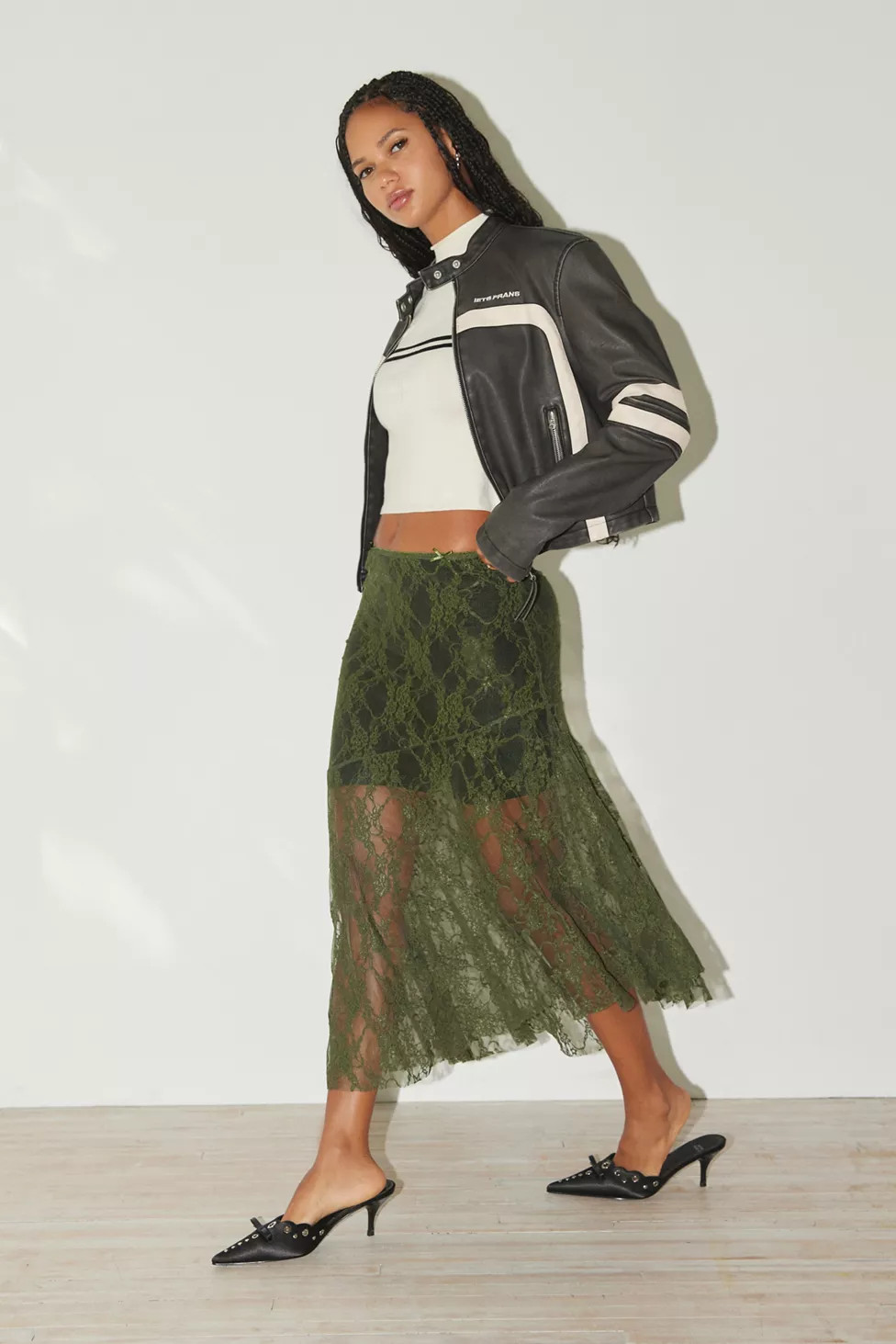 Jaded London Sheer Lace Midi Skirt | Urban Outfitters (EU)