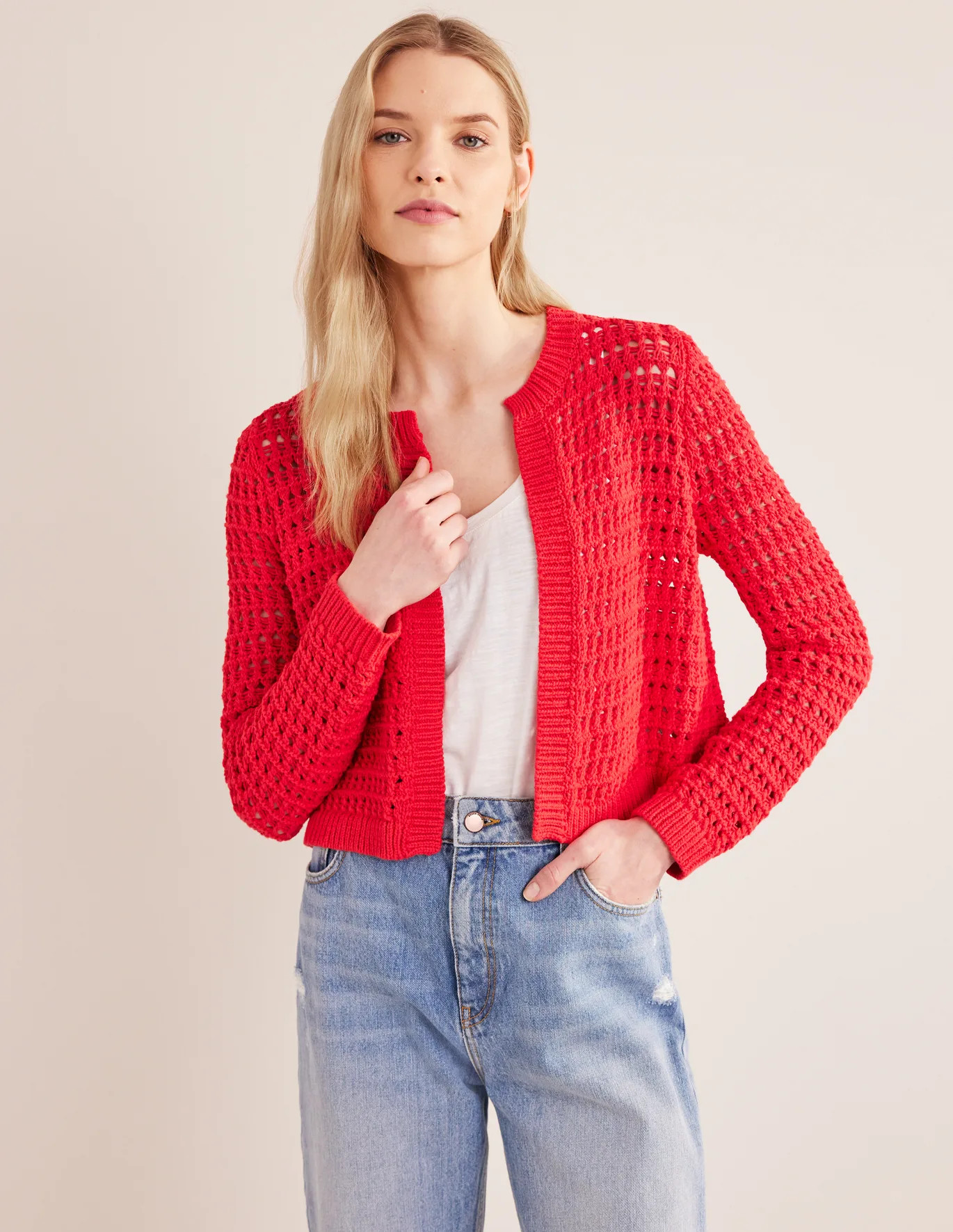 Cropped Crochet Cardigan | Boden (US)