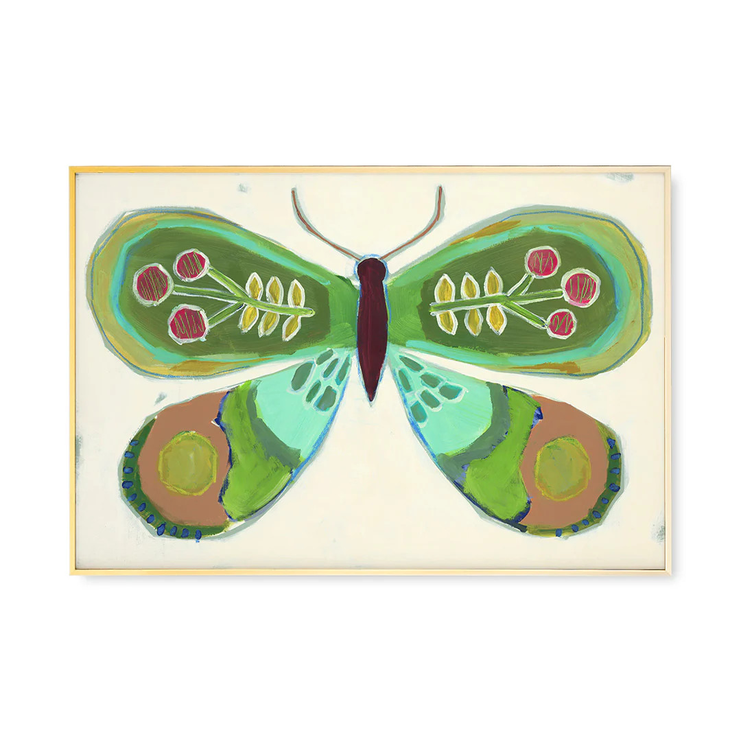Viridescent Butterfly by Jenny Westenhofer Painted Art Prints | Urban Garden Prints