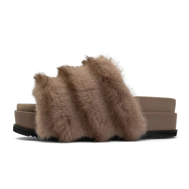 ROAM PEAK CLOUD STACK PLATFORM NUDE FAUX FUR | ROAM