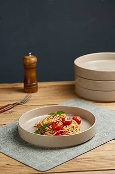 famiware Nebula Pasta Bowls for 4, 8.75" Salad Bowl Sets, Large Wide Bowls for Serving Dinner, Ci... | Amazon (US)