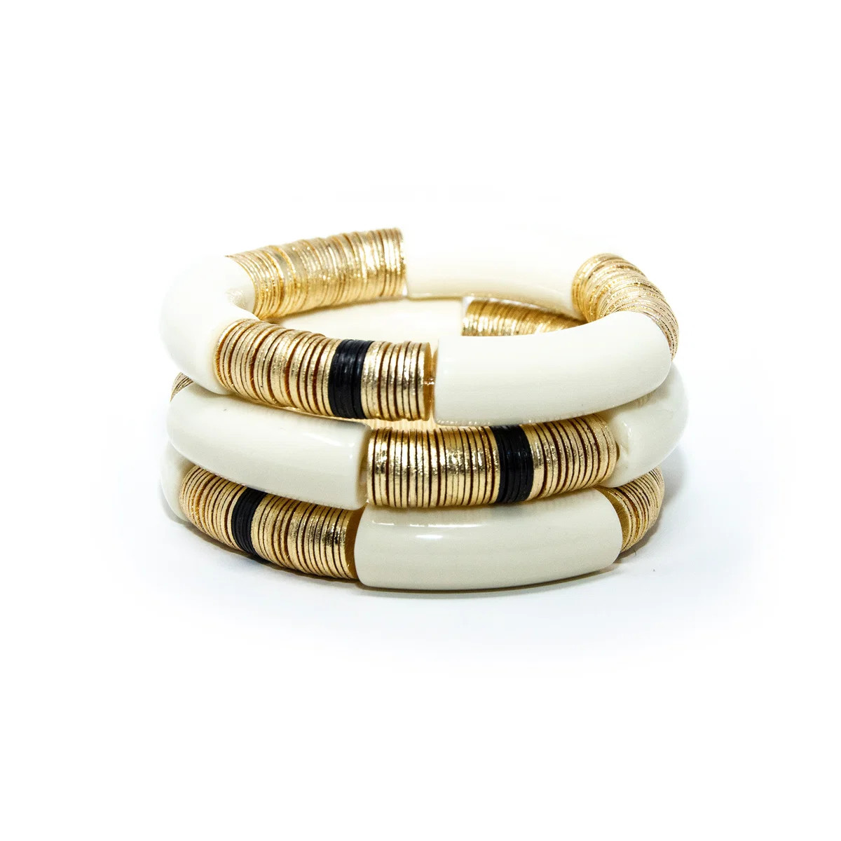Cream Zo Bracelet Stack of 3 | Allie + Bess