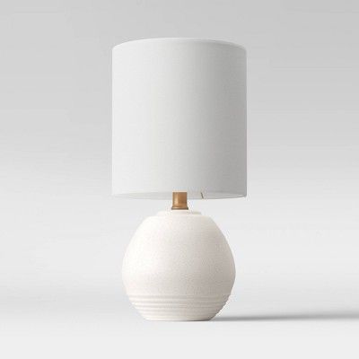 Ceramic Ringed Accent Lamp Aged White (Includes Energy Efficient Light Bulb) - Opalhouse™ | Target