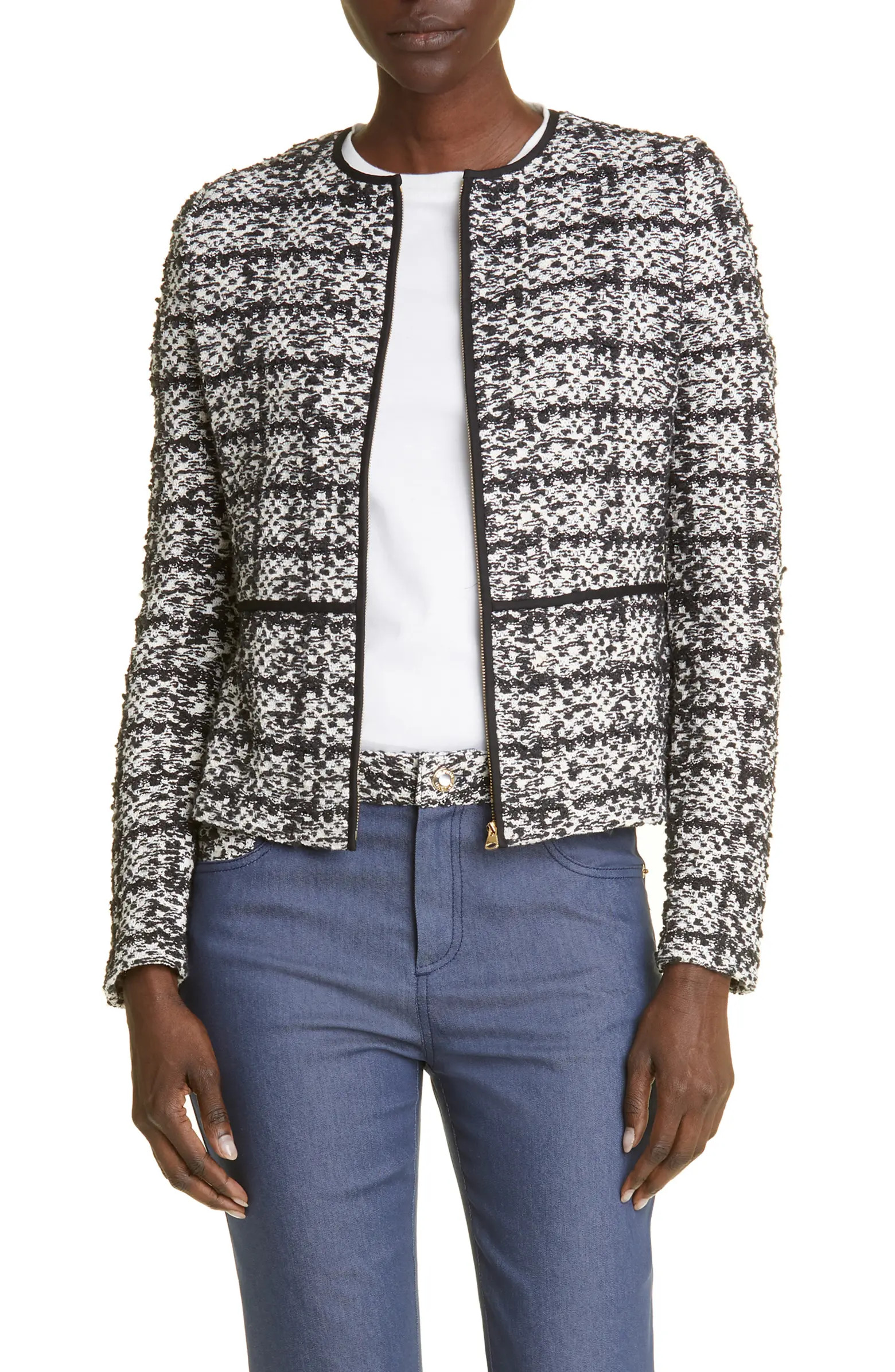 St. John Collection Cotton Blend Tweed Peplum Jacket | Nordstrom | Nordstrom