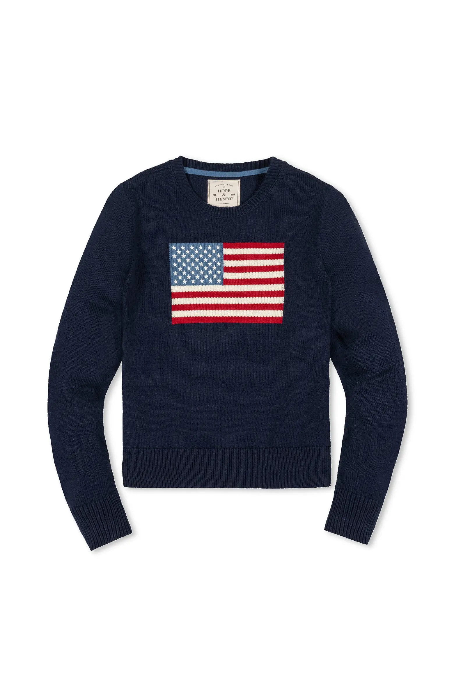 Women's Organic Crew Neck Flag Sweater | Nordstrom