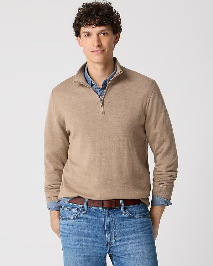 Merino wool-blend half-zip | J.Crew Factory