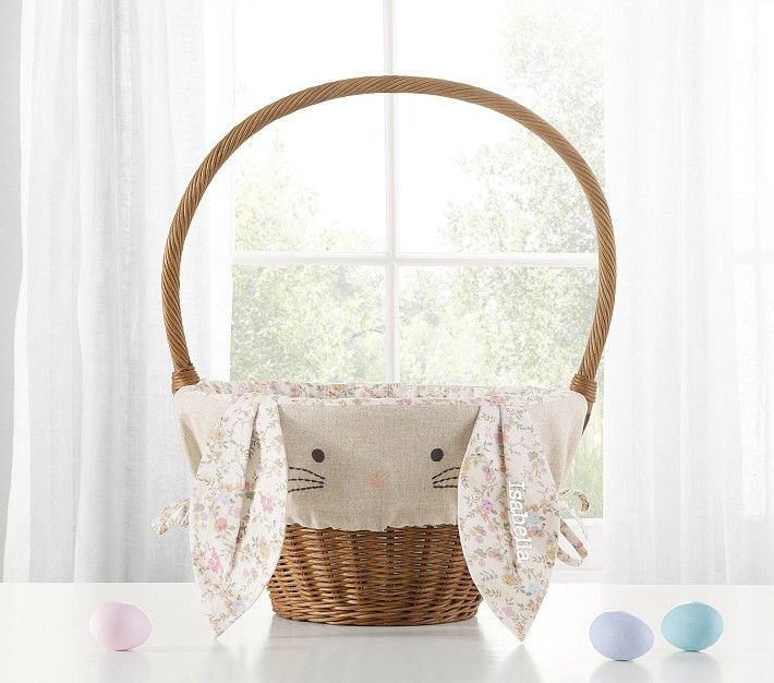 Floral Bunny Ear Easter Basket Liners | Pottery Barn Kids
