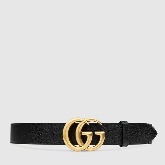 Leather belt with Double G buckle | Gucci (US)