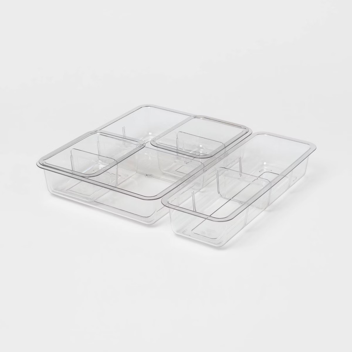 4pc Open Shallow Fridge Storage Bin Set - Brightroom™ | Target