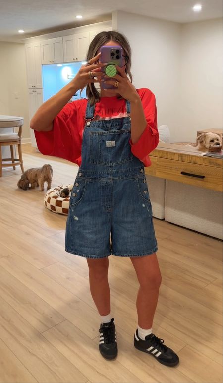 I’m wearing large in the tee and small in the overalls. My exact Popsocket is sold out so I linked another color! Promo codes: Riff Raff - Charlie15 | Eye Buy Direct - CHARLIE2024 | DaydreamerLA - CHARLIE15 

#LTKStyleTip #LTKFindsUnder100 #LTKFindsUnder50