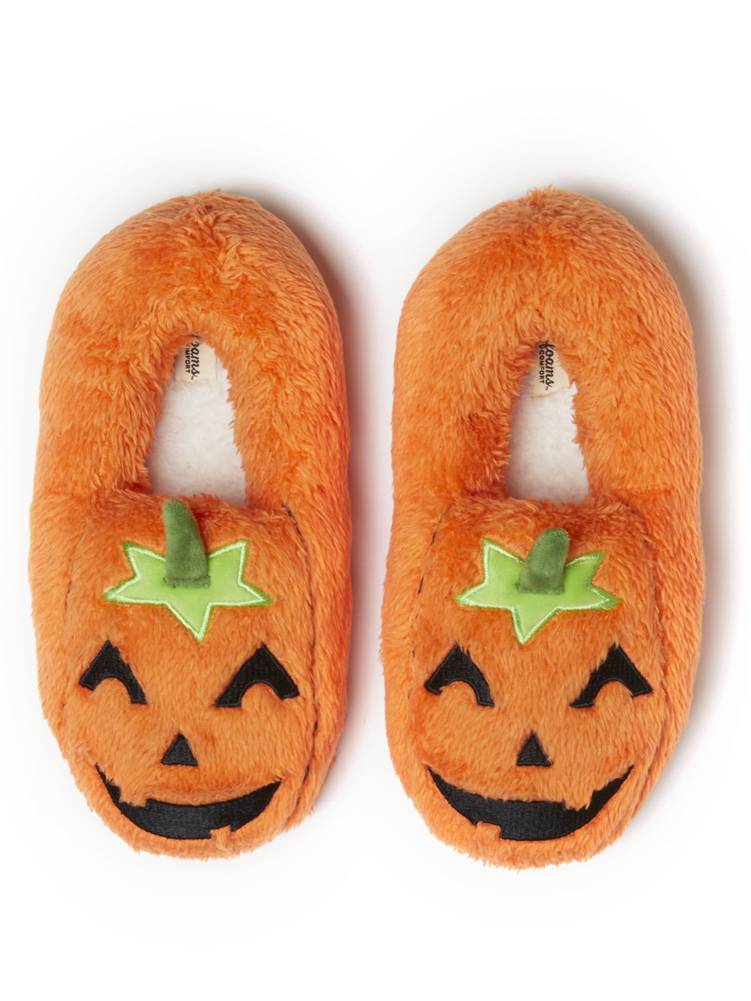 Dearfoams Cozy Comfort Unisex Pumpkin Closed Back Slippers | Walmart (US)