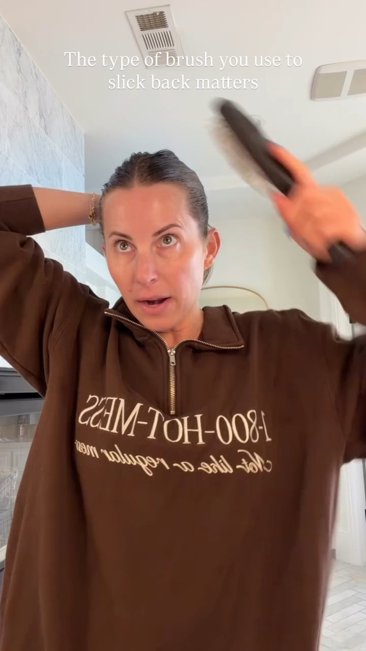 The type of brush you use to slick back matters