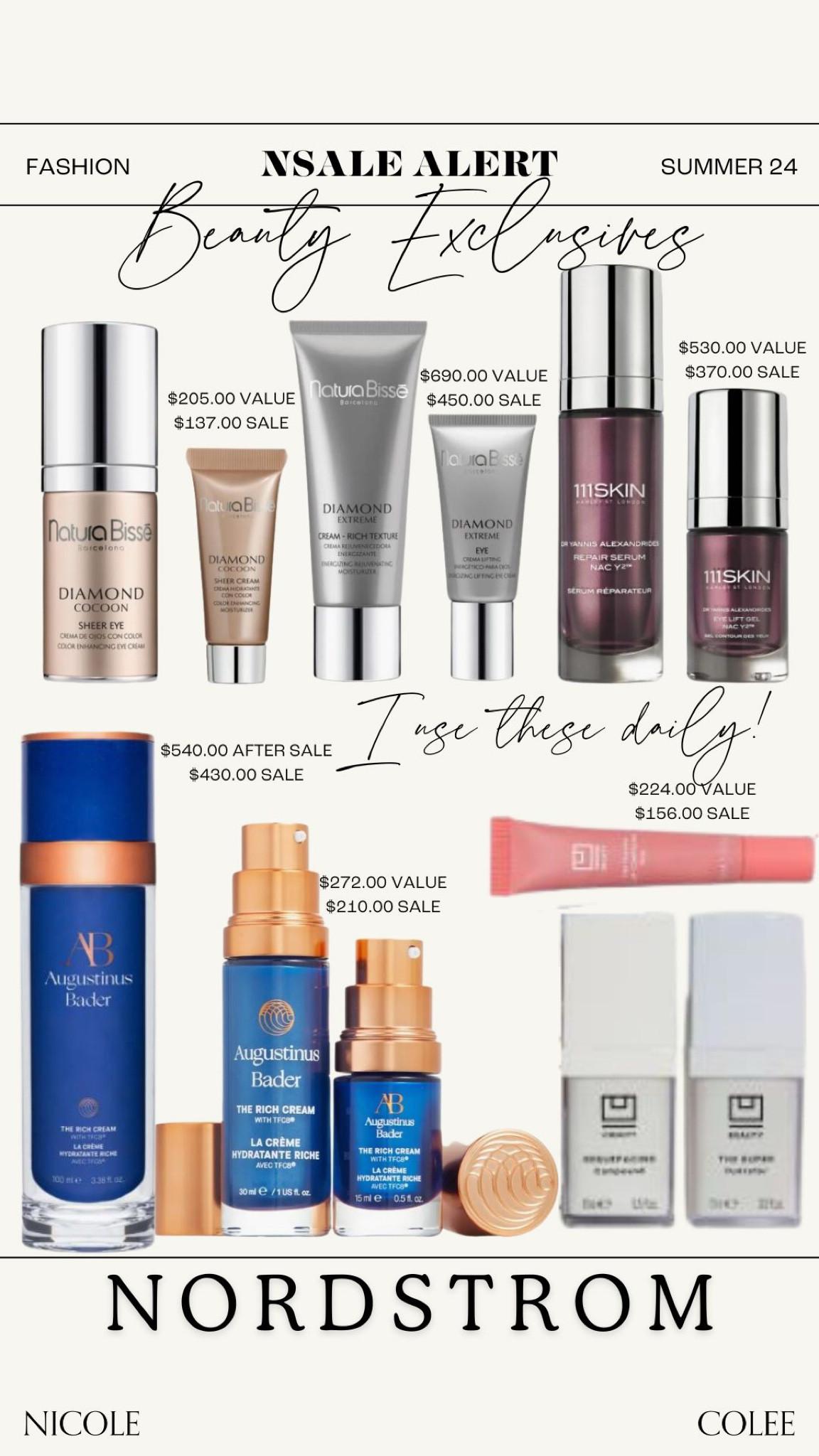 Sharing my favorite beauty selections from the @nordstrom NSALE that you can’t pass up!  @naturabisse @ubeauty @augustinusbader @111skin are my daily go-to’s!!! 

#LTKBeauty #LTKSummerSales #LTKxNSale