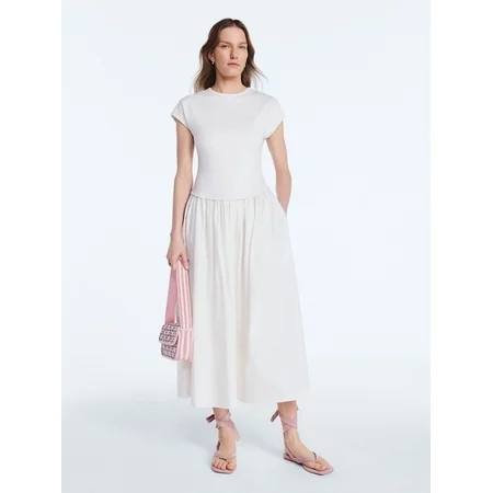 Scoop Women’s Maxi Dress with Short Dolman Sleeves, Sizes XS-4X | Walmart (US)