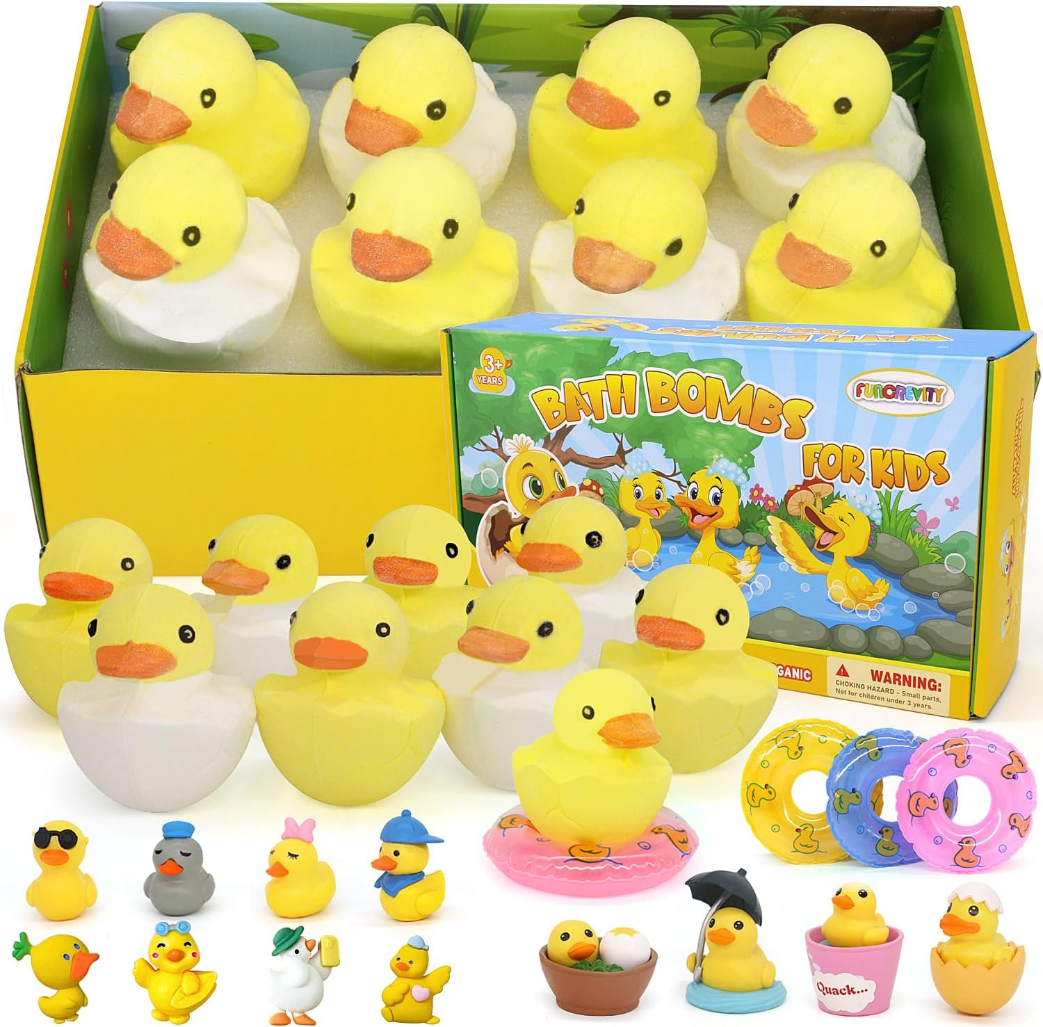 Bath Bombs for Kids with Surprise Inside,8 Pack Kids Bath Bombs Gift Set, Natural and Organic Bub... | Amazon (US)