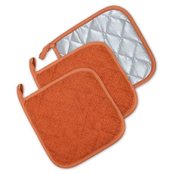 3pk Orange Potholder (7"x7") - Design Imports | Target