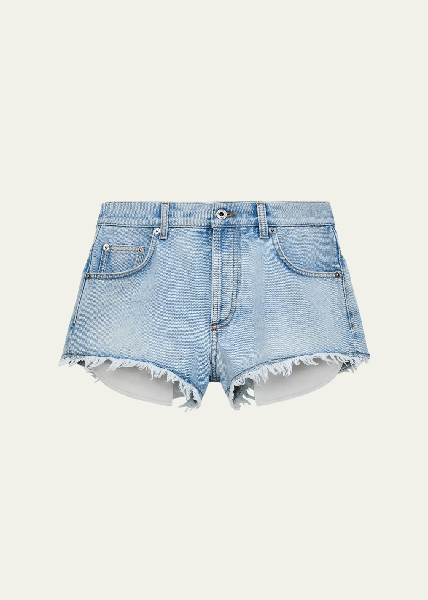 Loewe x Paula's Ibiza Cotton Anagram Frayed Cut-Off Shorts | Bergdorf Goodman