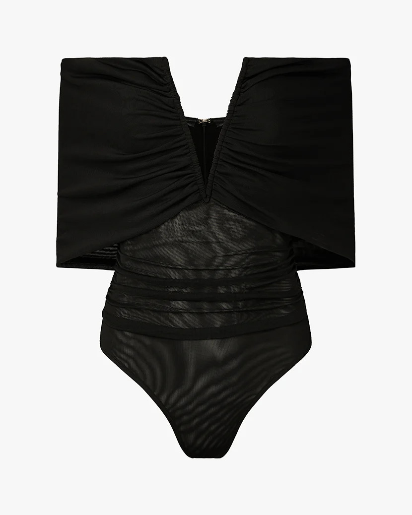 Ruched Off Shoulder Bodysuit | We Wore What